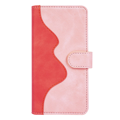 For Nokia G22 4G Leather Wallet Stand Case Dual Color Splicing Cell Phone Anti-drop Cover