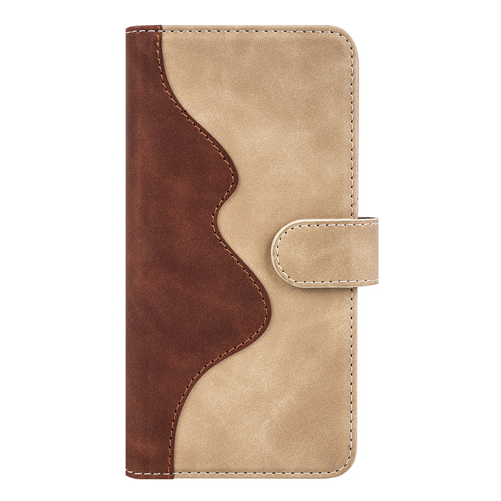 For Nokia G22 4G Leather Wallet Stand Case Dual Color Splicing Cell Phone Anti-drop Cover