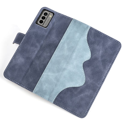 For Nokia G22 4G Leather Wallet Stand Case Dual Color Splicing Cell Phone Anti-drop Cover