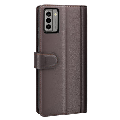 For Nokia G22 4G Genuine Cow Leather Wallet Phone Case Folding Stand Protective Cover