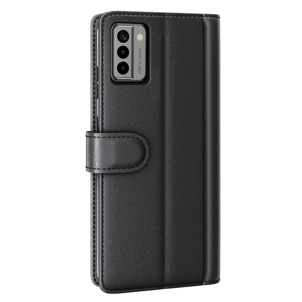 For Nokia G22 4G Genuine Cow Leather Wallet Phone Case Folding Stand Protective Cover