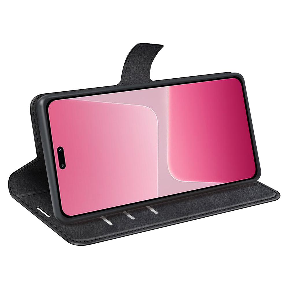 For Xiaomi 13 Lite / Civi 2 5G Square Clasp Leather Phone Case Calf Texture Wallet Stand Anti-drop Cover
