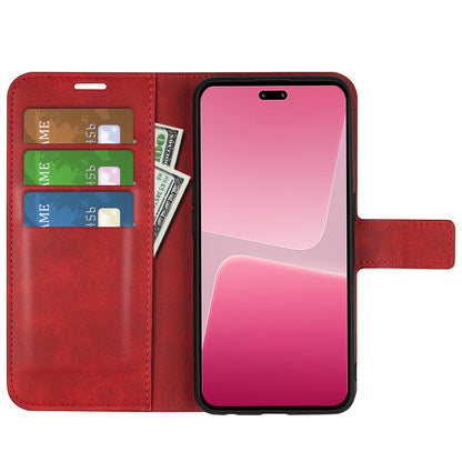 For Xiaomi 13 Lite / Civi 2 5G Square Clasp Leather Phone Case Calf Texture Wallet Stand Anti-drop Cover