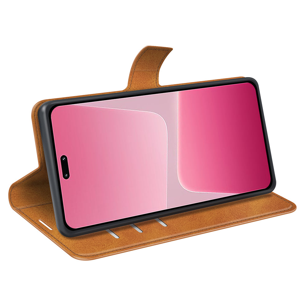 For Xiaomi 13 Lite / Civi 2 5G Square Clasp Leather Phone Case Calf Texture Wallet Stand Anti-drop Cover
