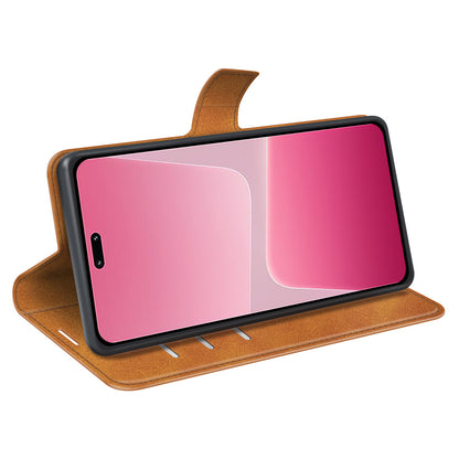 For Xiaomi 13 Lite / Civi 2 5G Square Clasp Leather Phone Case Calf Texture Wallet Stand Anti-drop Cover