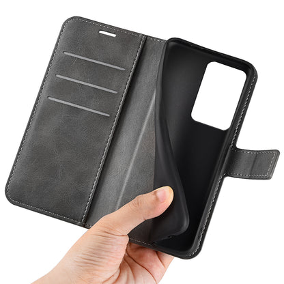 For Xiaomi 13 Lite / Civi 2 5G Square Clasp Leather Phone Case Calf Texture Wallet Stand Anti-drop Cover