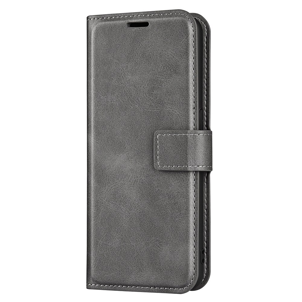 For Xiaomi 13 Lite / Civi 2 5G Square Clasp Leather Phone Case Calf Texture Wallet Stand Anti-drop Cover