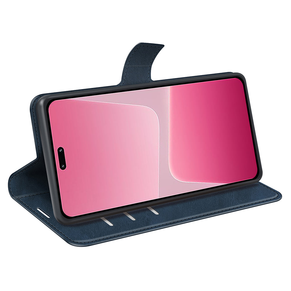 For Xiaomi 13 Lite / Civi 2 5G Square Clasp Leather Phone Case Calf Texture Wallet Stand Anti-drop Cover