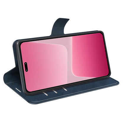 For Xiaomi 13 Lite / Civi 2 5G Square Clasp Leather Phone Case Calf Texture Wallet Stand Anti-drop Cover