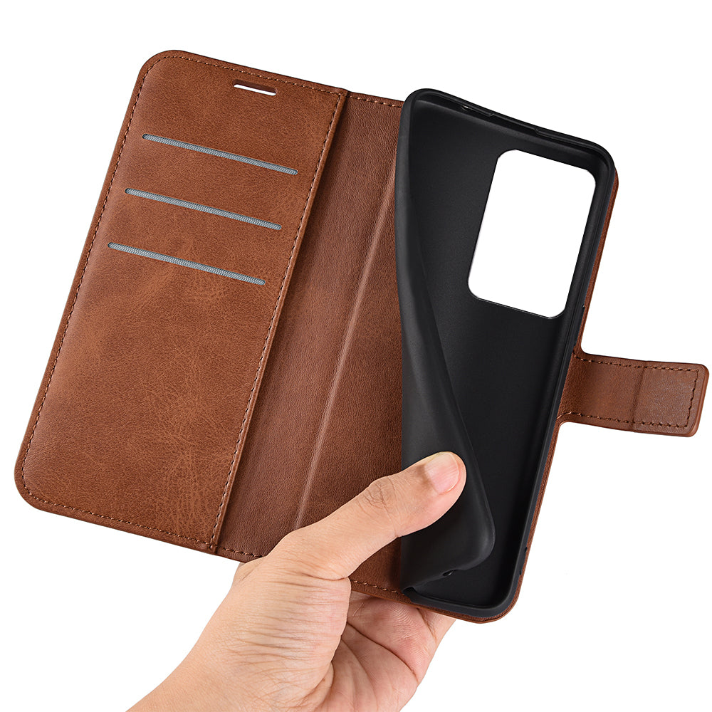 For Xiaomi 13 Lite / Civi 2 5G Square Clasp Leather Phone Case Calf Texture Wallet Stand Anti-drop Cover
