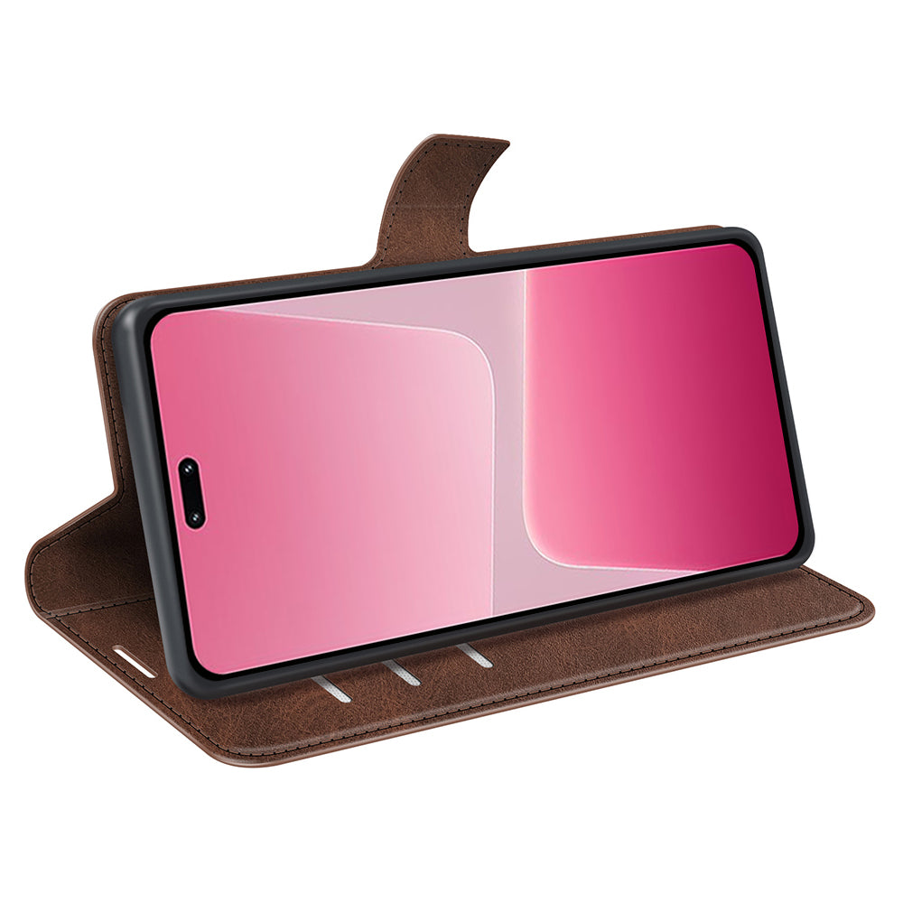 For Xiaomi 13 Lite / Civi 2 5G Square Clasp Leather Phone Case Calf Texture Wallet Stand Anti-drop Cover