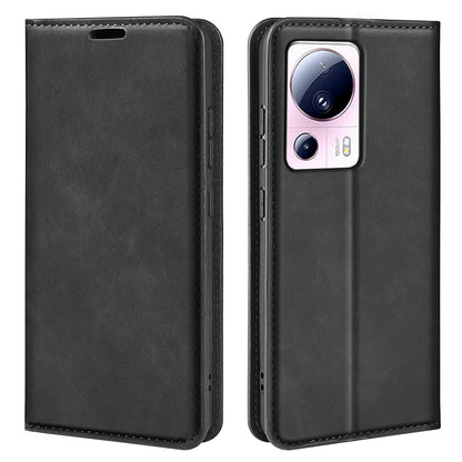 For Xiaomi 13 Lite / Civi 2 5G Skin-touch Leather Wallet Phone Case Flip Stand Protective Cover