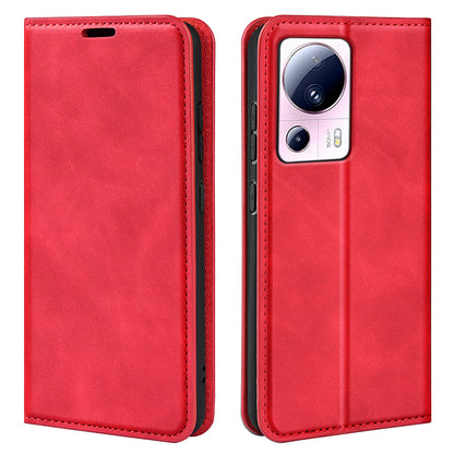 For Xiaomi 13 Lite / Civi 2 5G Skin-touch Leather Wallet Phone Case Flip Stand Protective Cover