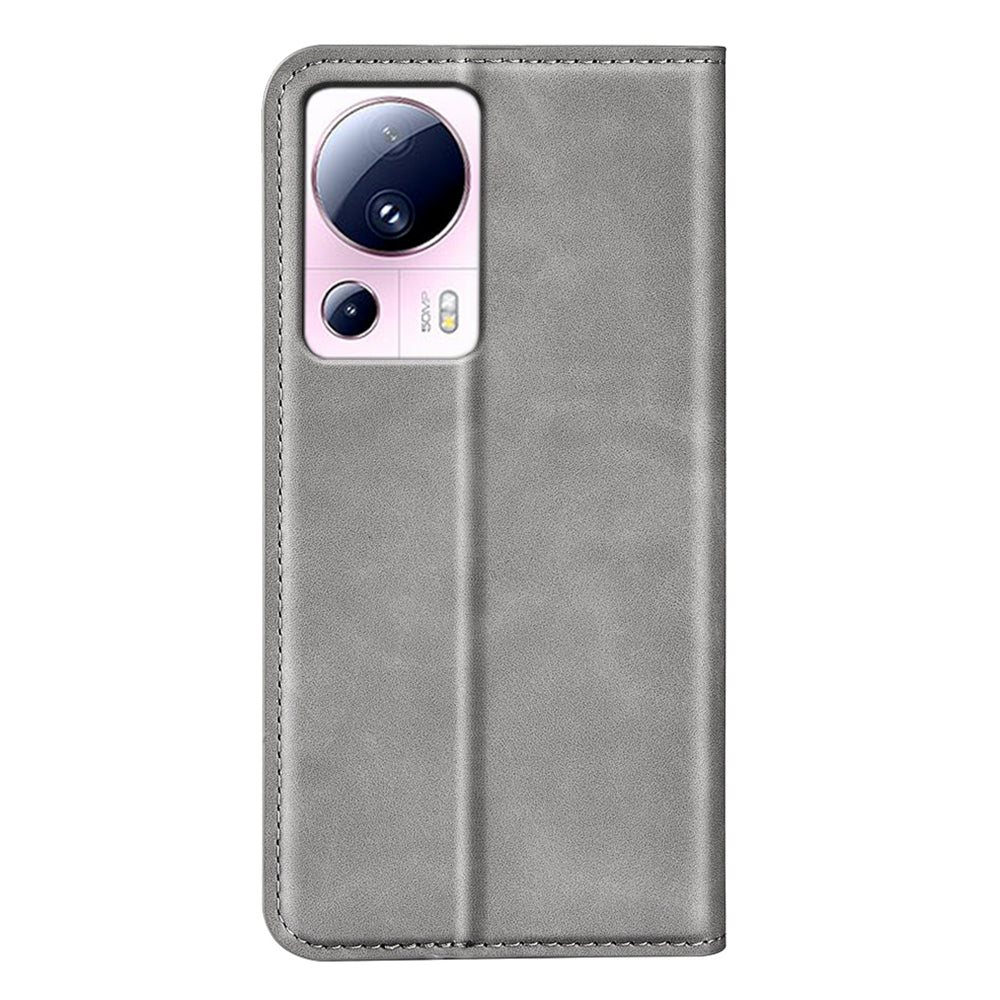 For Xiaomi 13 Lite / Civi 2 5G Skin-touch Leather Wallet Phone Case Flip Stand Protective Cover
