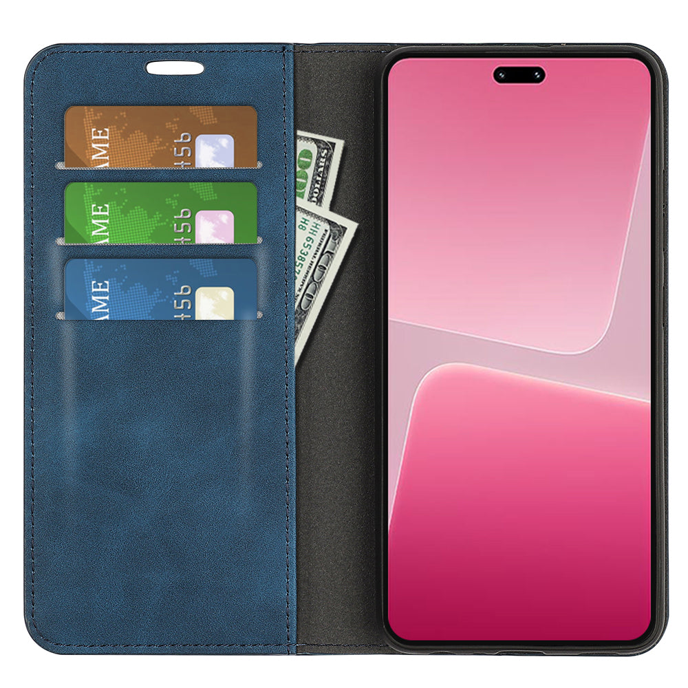 For Xiaomi 13 Lite / Civi 2 5G Skin-touch Leather Wallet Phone Case Flip Stand Protective Cover