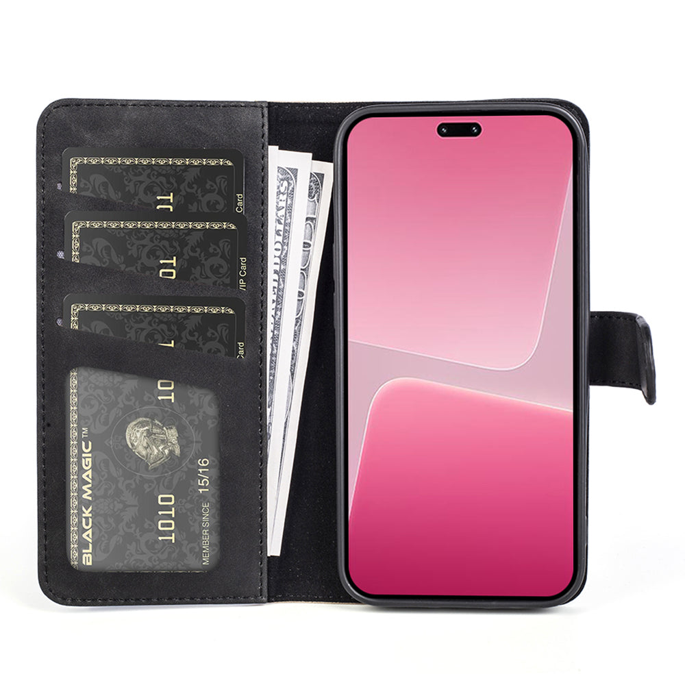 For Xiaomi 13 Lite / Civi 2 5G Dual Color Splicing Shockproof Cover Leather Wallet Stand Phone Case