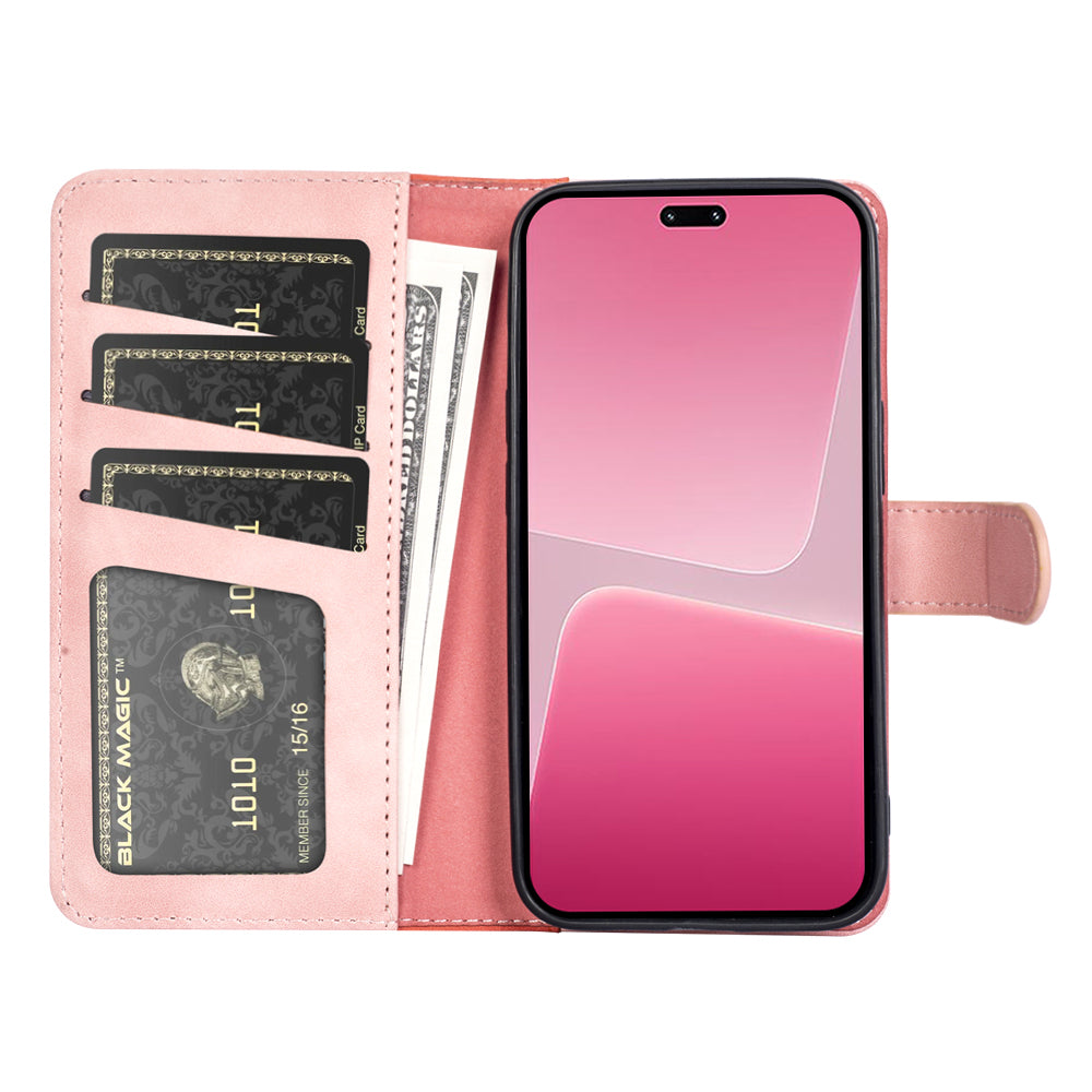 For Xiaomi 13 Lite / Civi 2 5G Dual Color Splicing Shockproof Cover Leather Wallet Stand Phone Case