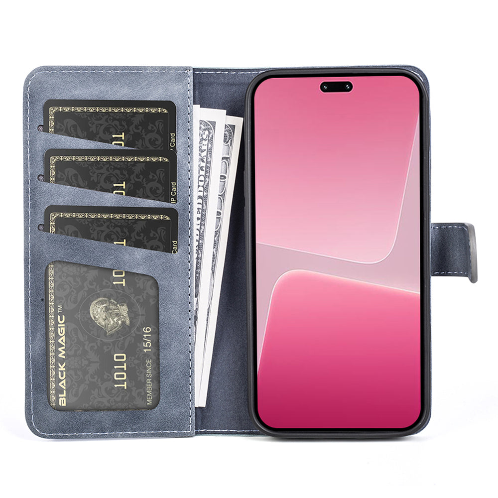 For Xiaomi 13 Lite / Civi 2 5G Dual Color Splicing Shockproof Cover Leather Wallet Stand Phone Case