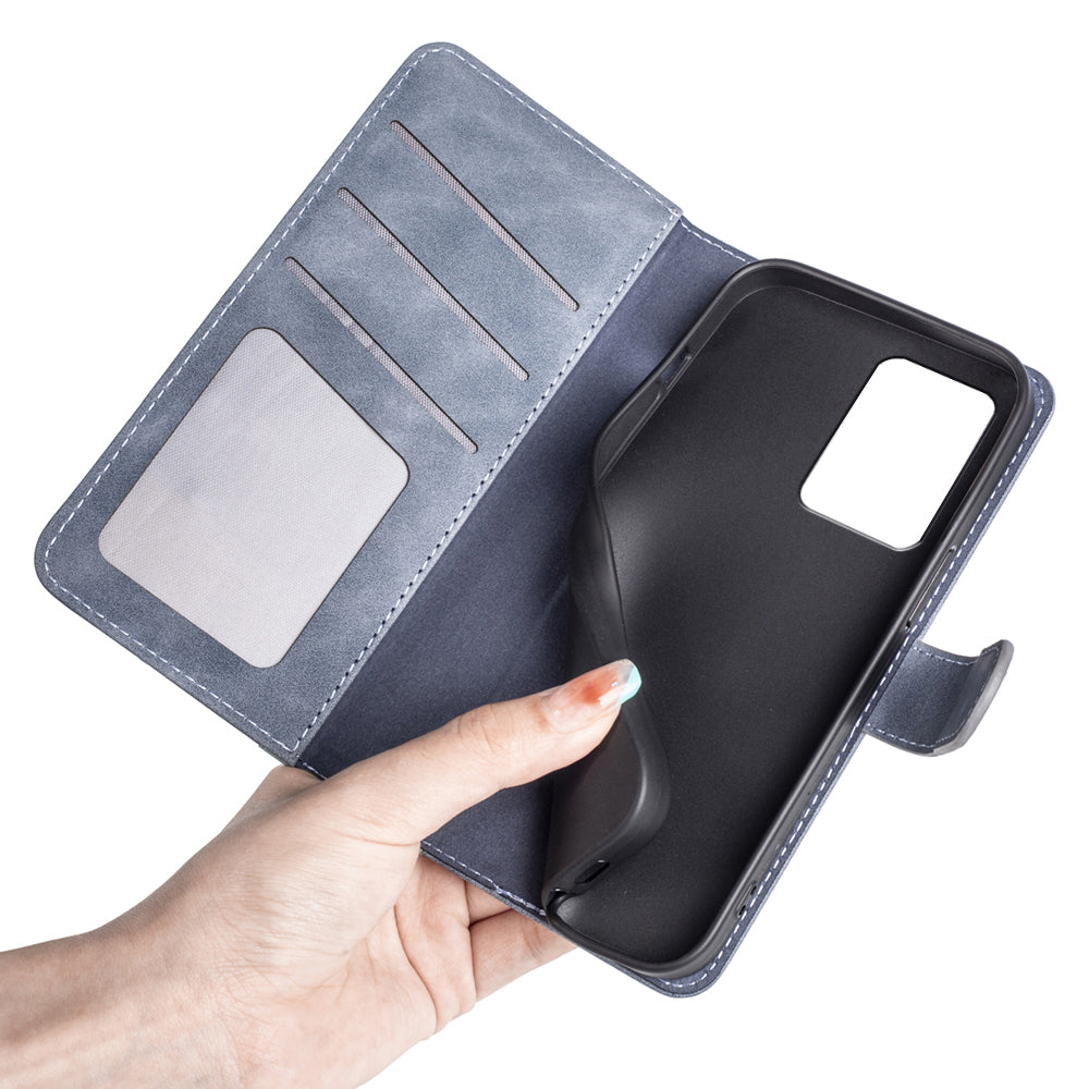 For Xiaomi 13 Lite / Civi 2 5G Dual Color Splicing Shockproof Cover Leather Wallet Stand Phone Case