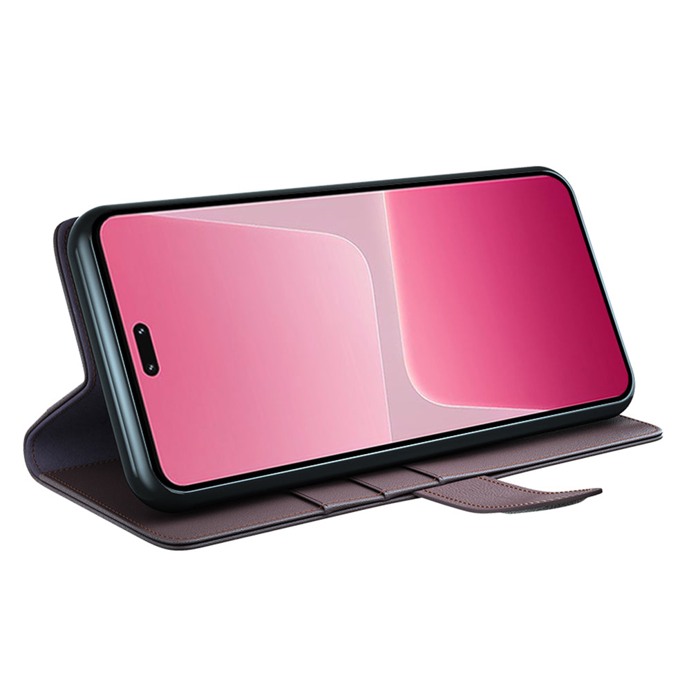 For Xiaomi 13 Lite / Civi 2 5G Flip Stand Dorp-proof Cover Genuine Cow Leather Wallet Phone Case