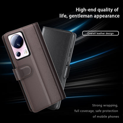 For Xiaomi 13 Lite / Civi 2 5G Flip Stand Dorp-proof Cover Genuine Cow Leather Wallet Phone Case
