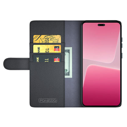 For Xiaomi 13 Lite / Civi 2 5G Flip Stand Dorp-proof Cover Genuine Cow Leather Wallet Phone Case