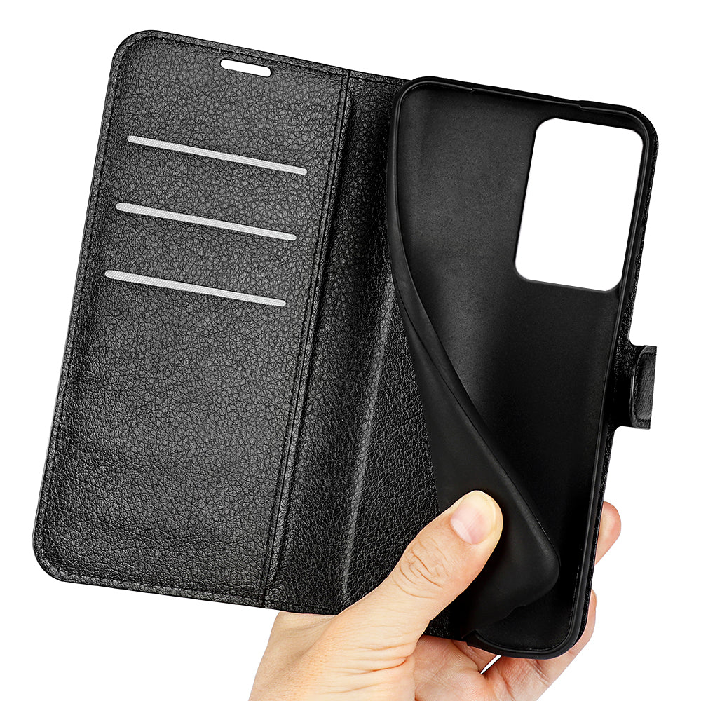 PU Leather Shell for Xiaomi 13 Lite / Civi 2 5G Litchi Texture Phone Case Wallet Stand Flip Cover