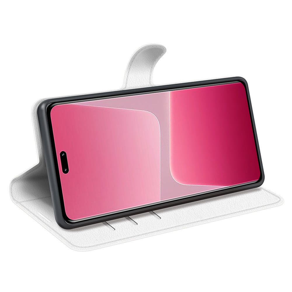 PU Leather Shell for Xiaomi 13 Lite / Civi 2 5G Litchi Texture Phone Case Wallet Stand Flip Cover