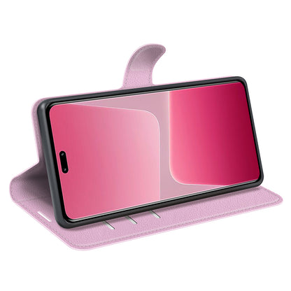 PU Leather Shell for Xiaomi 13 Lite / Civi 2 5G Litchi Texture Phone Case Wallet Stand Flip Cover