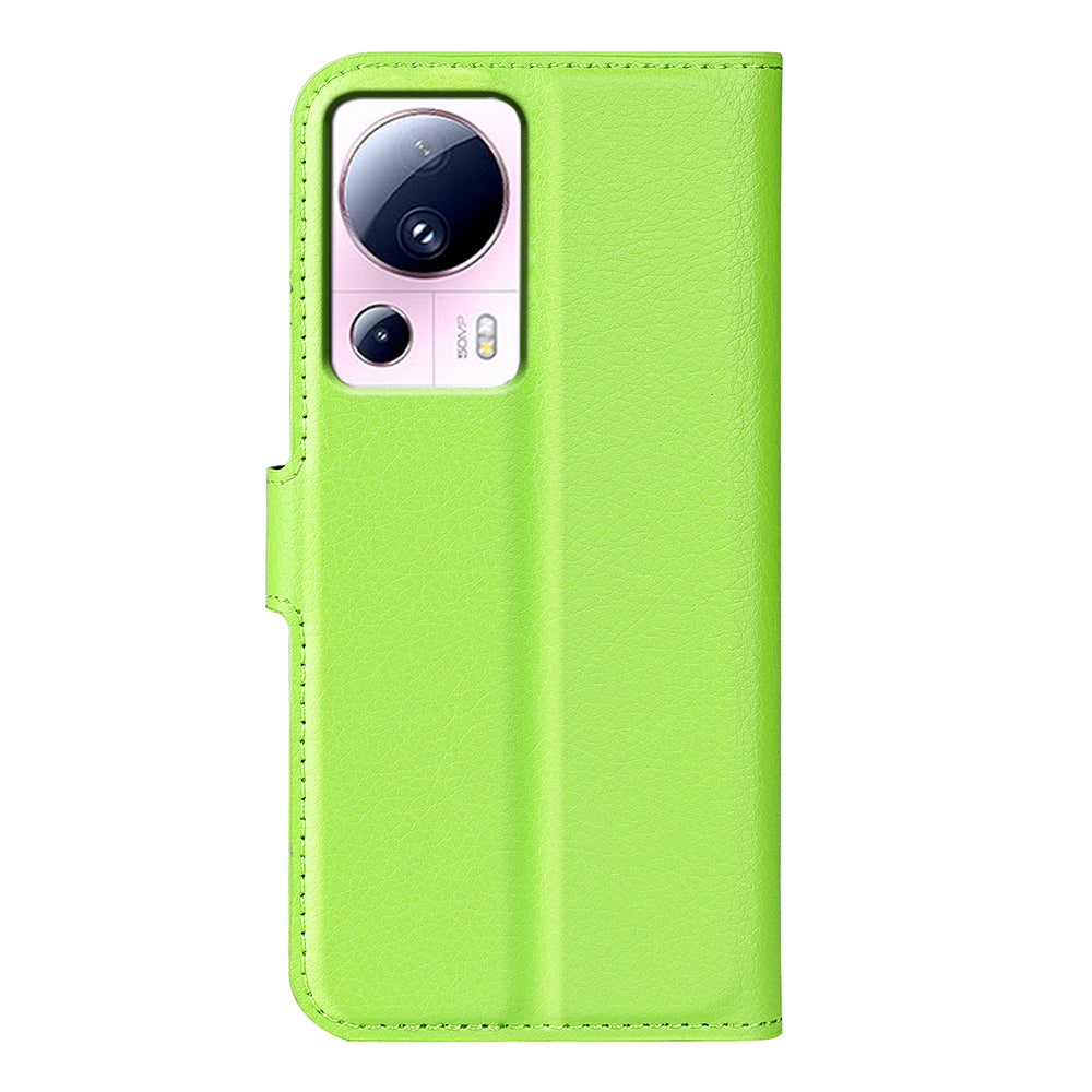 PU Leather Shell for Xiaomi 13 Lite / Civi 2 5G Litchi Texture Phone Case Wallet Stand Flip Cover