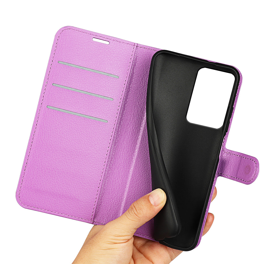 PU Leather Shell for Xiaomi 13 Lite / Civi 2 5G Litchi Texture Phone Case Wallet Stand Flip Cover