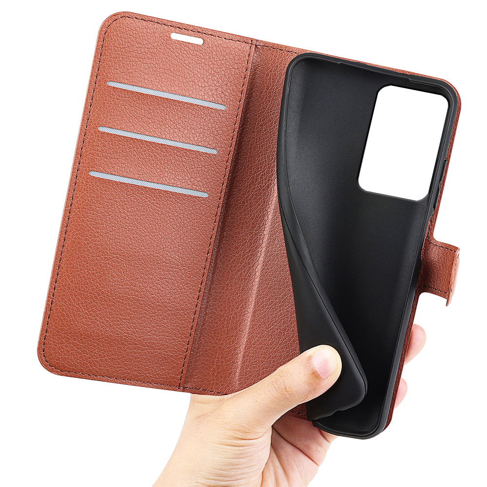 PU Leather Shell for Xiaomi 13 Lite / Civi 2 5G Litchi Texture Phone Case Wallet Stand Flip Cover