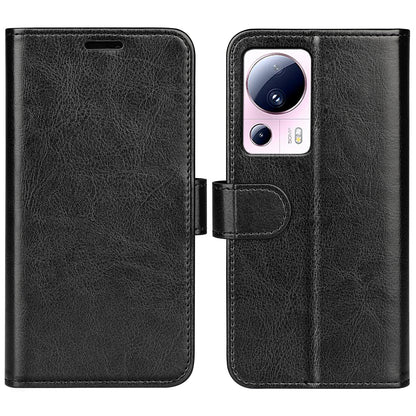 Flip Cover for Xiaomi 13 Lite / Civi 2 5G PU Leather Wallet Crazy Horse Texture Stand Phone Case