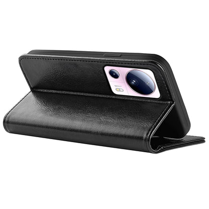 Flip Cover for Xiaomi 13 Lite / Civi 2 5G PU Leather Wallet Crazy Horse Texture Stand Phone Case