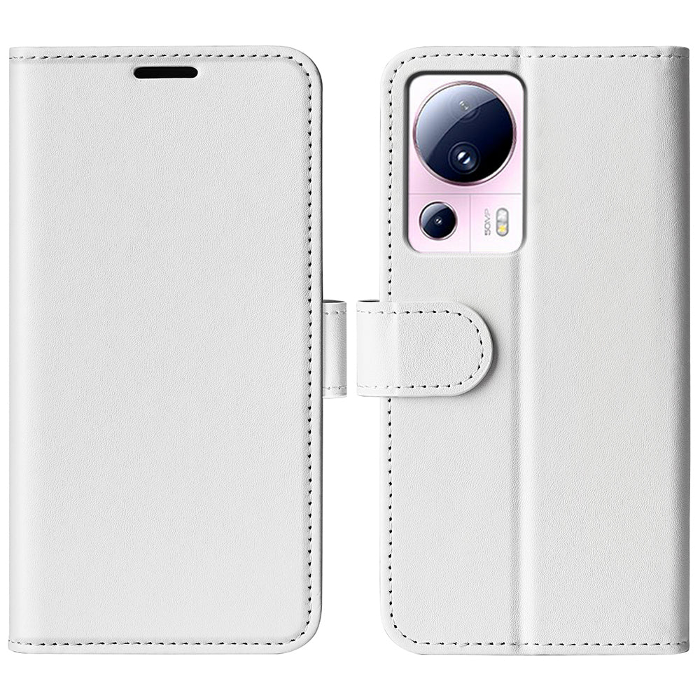 Flip Cover for Xiaomi 13 Lite / Civi 2 5G PU Leather Wallet Crazy Horse Texture Stand Phone Case