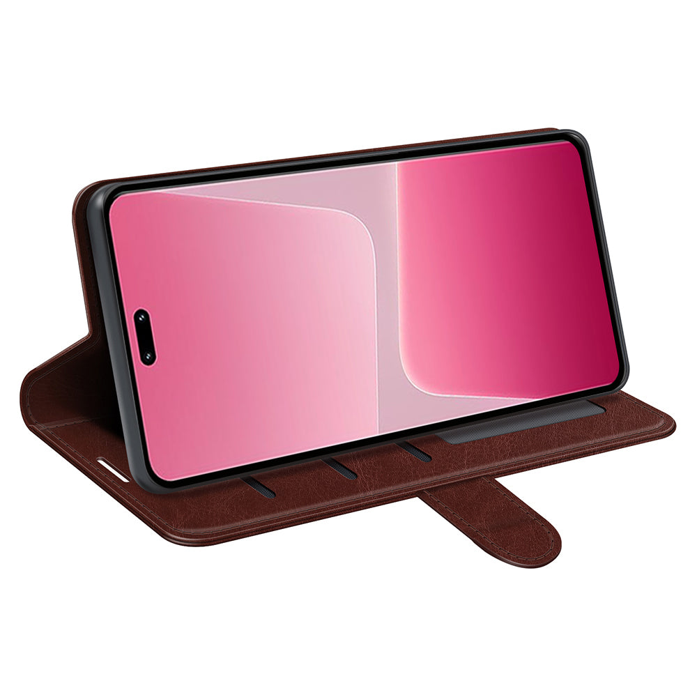 Flip Cover for Xiaomi 13 Lite / Civi 2 5G PU Leather Wallet Crazy Horse Texture Stand Phone Case