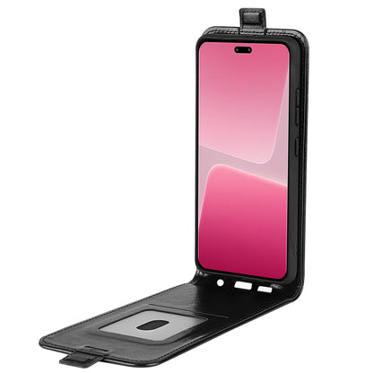 For Xiaomi 13 Lite / Civi 2 5G Card Holder Vertical Flip Phone Case Crazy Horse Texture PU Leather Cover