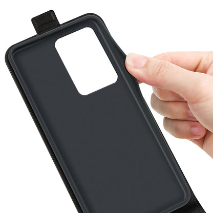For Xiaomi 13 Lite / Civi 2 5G Card Holder Vertical Flip Phone Case Crazy Horse Texture PU Leather Cover