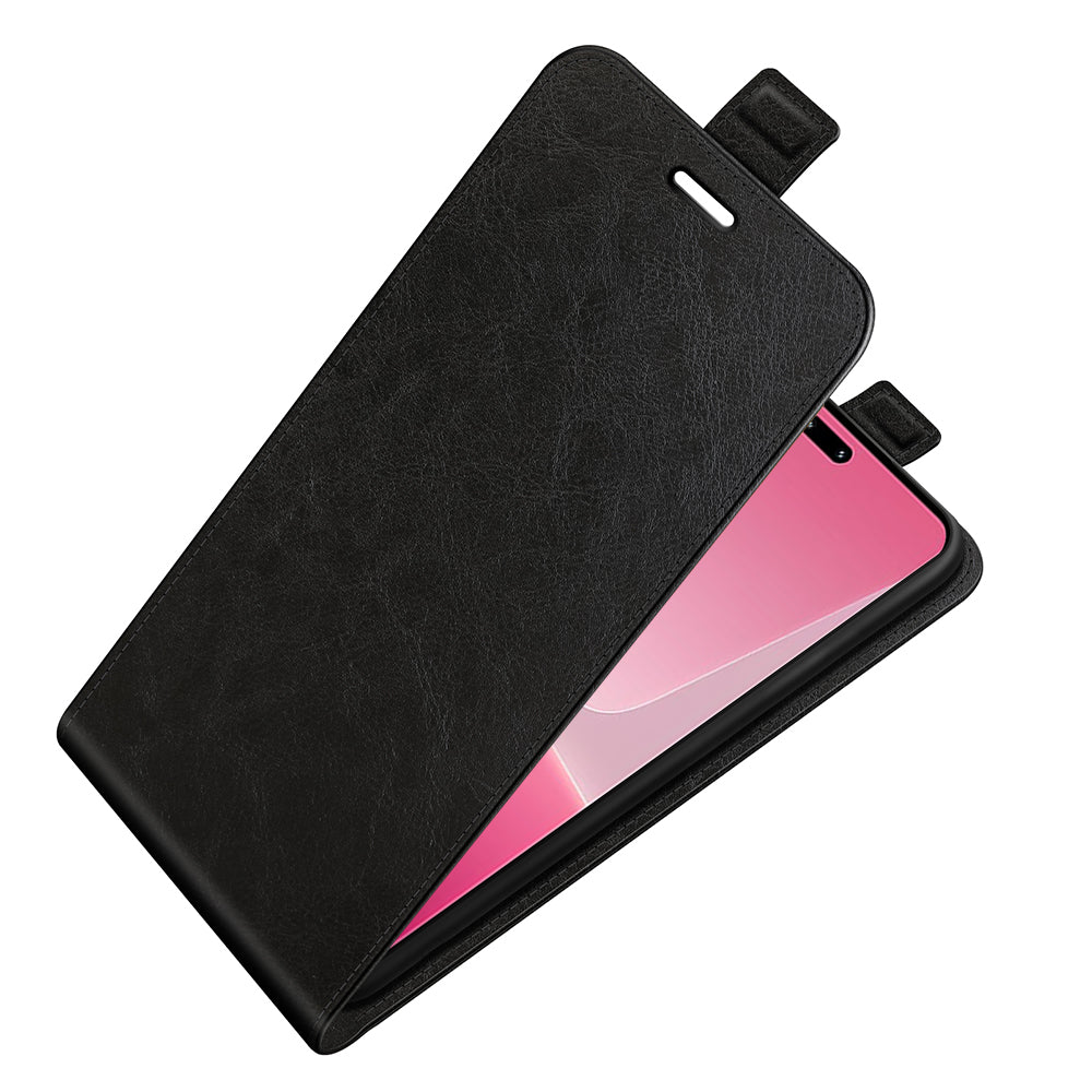 For Xiaomi 13 Lite / Civi 2 5G Card Holder Vertical Flip Phone Case Crazy Horse Texture PU Leather Cover