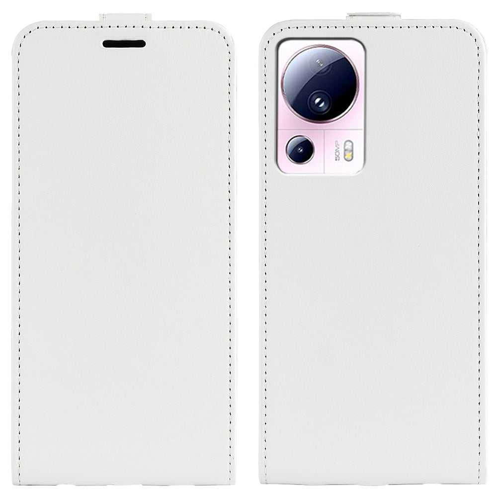 For Xiaomi 13 Lite / Civi 2 5G Card Holder Vertical Flip Phone Case Crazy Horse Texture PU Leather Cover
