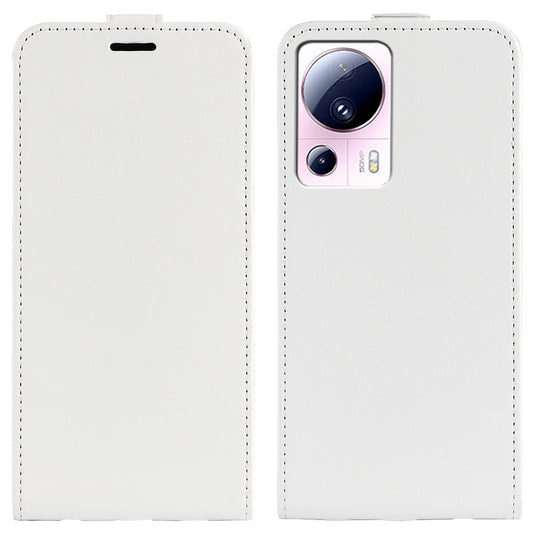 For Xiaomi 13 Lite / Civi 2 5G Card Holder Vertical Flip Phone Case Crazy Horse Texture PU Leather Cover