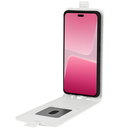 For Xiaomi 13 Lite / Civi 2 5G Card Holder Vertical Flip Phone Case Crazy Horse Texture PU Leather Cover
