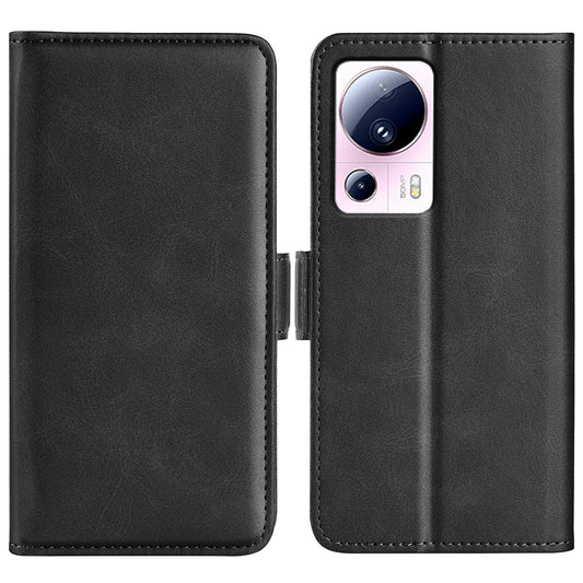 For Xiaomi 13 Lite / Civi 2 5G Calf Texture Cell Phone Cover Stand Wallet PU Leather Phone Case