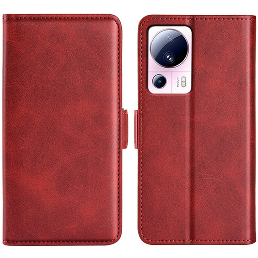 For Xiaomi 13 Lite / Civi 2 5G Calf Texture Cell Phone Cover Stand Wallet PU Leather Phone Case