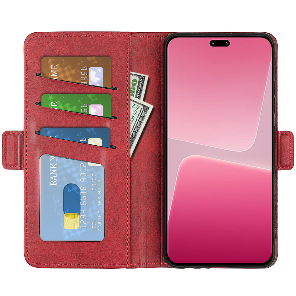 For Xiaomi 13 Lite / Civi 2 5G Calf Texture Cell Phone Cover Stand Wallet PU Leather Phone Case