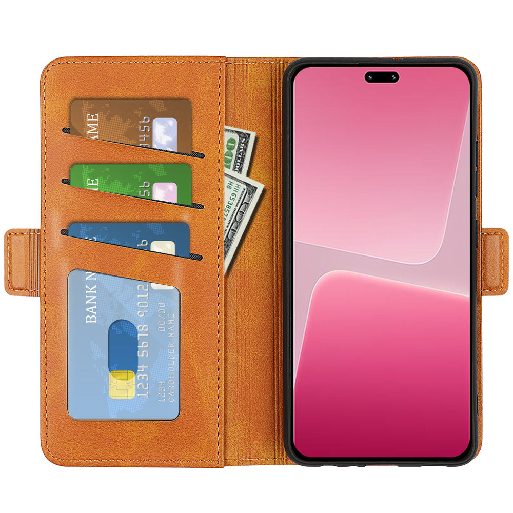 For Xiaomi 13 Lite / Civi 2 5G Calf Texture Cell Phone Cover Stand Wallet PU Leather Phone Case