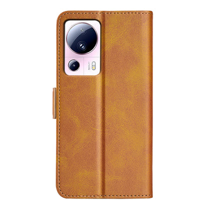 For Xiaomi 13 Lite / Civi 2 5G Calf Texture Cell Phone Cover Stand Wallet PU Leather Phone Case