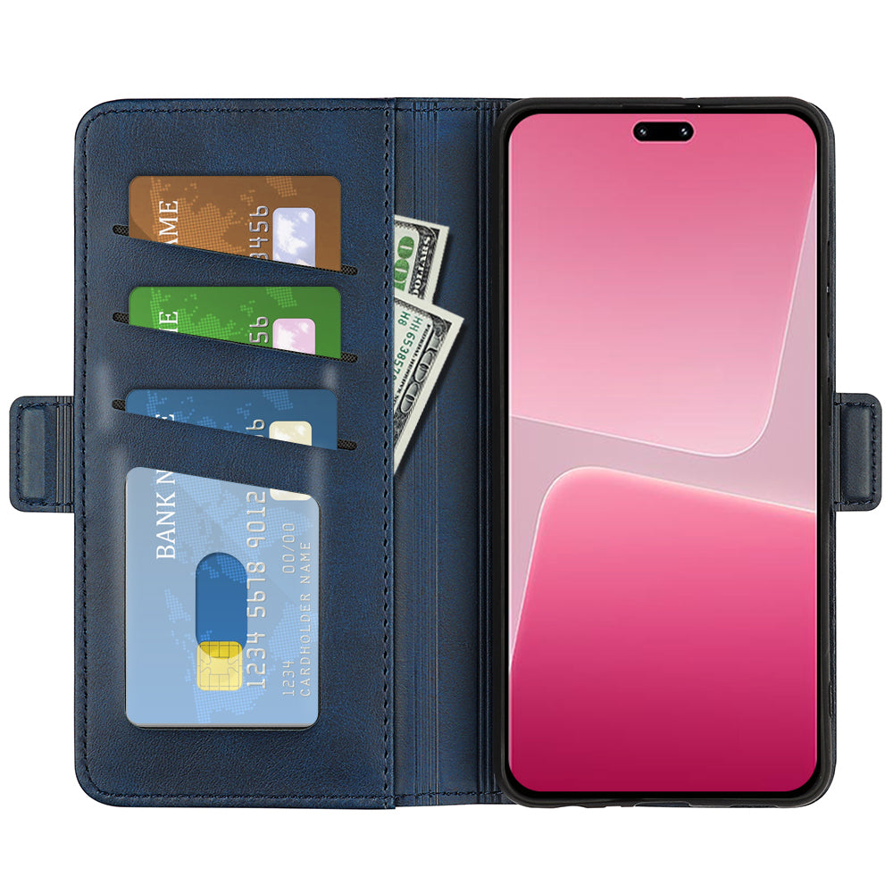 For Xiaomi 13 Lite / Civi 2 5G Calf Texture Cell Phone Cover Stand Wallet PU Leather Phone Case