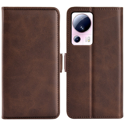 For Xiaomi 13 Lite / Civi 2 5G Calf Texture Cell Phone Cover Stand Wallet PU Leather Phone Case
