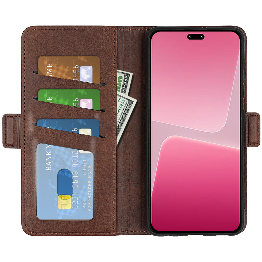 For Xiaomi 13 Lite / Civi 2 5G Calf Texture Cell Phone Cover Stand Wallet PU Leather Phone Case